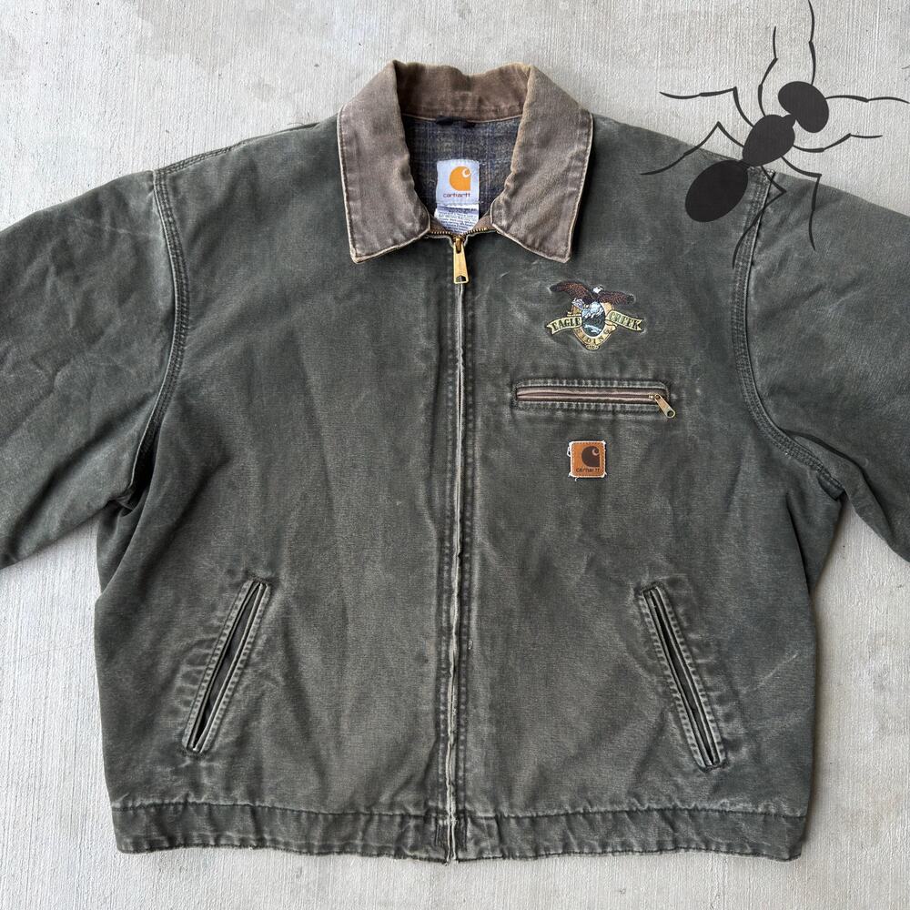 Carhartt J97 MOS green Detroit work wear jacket - Picture 3 of 9